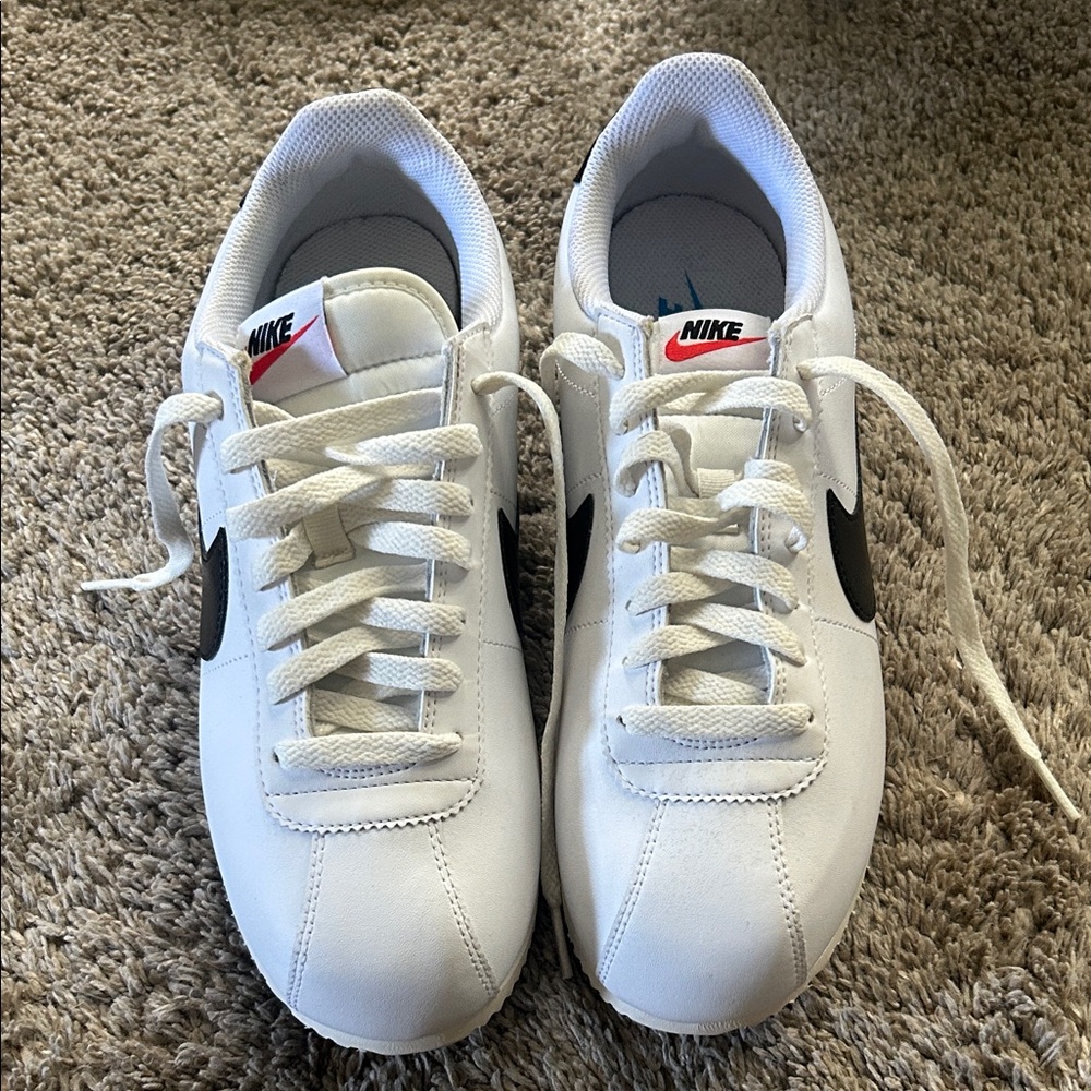 Nike Classic White Shoes with Black Logo